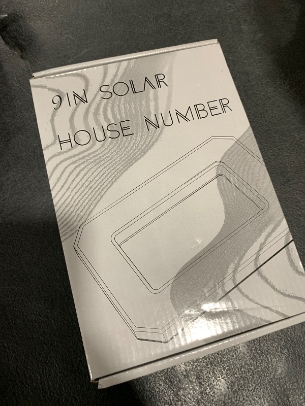 Photo 1 of ISUNMEA 9 Inch Solar Lighted House Numbers for Outside, Light Up Waterproof LED Address Numbers Signs for Houses, Large Personalized Illuminated Exterior Modern House Numbers Light (9-Black, 9IN)