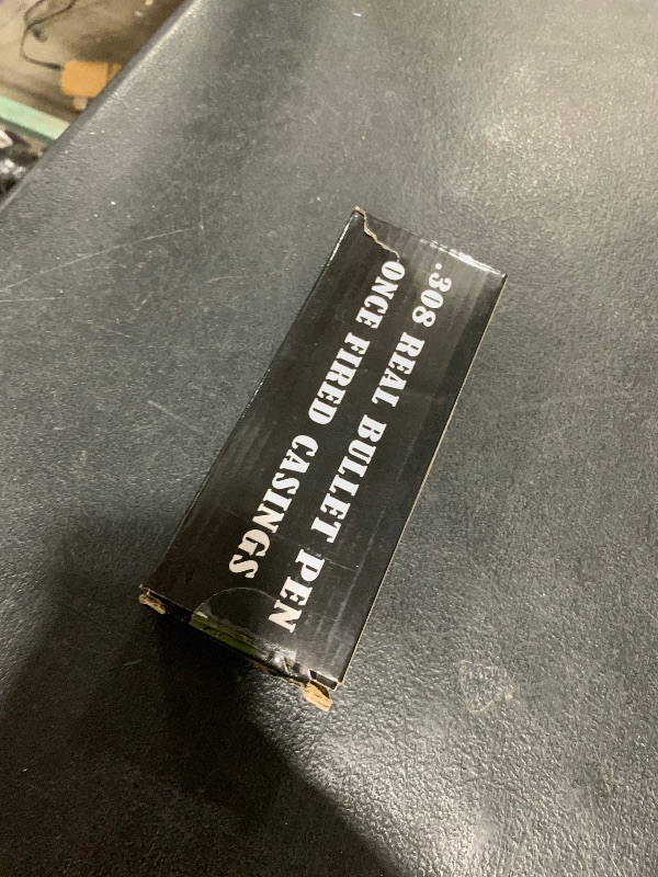 Photo 1 of .308 Real Authentic Brass Casing Refillable Twist Pen - Tactical Gift Box - Thin Blue Line