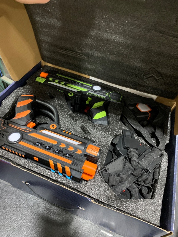 Photo 1 of Squad Hero Rechargeable Laser Tag 360° Sensors + LCDs - Set of 4 - Easter Gift Ideas for Kids Teens and Adults Boys & Girls Family Fun - Cool Teenage Lazer Group Activity, Teen Gifts Ages 8+ Year Old