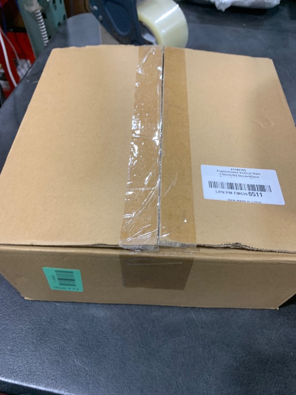 Photo 1 of LazBlinds Room Darkening Vertical Blinds Replacement Slats – Polyester Fabric for Sliding Glass Door, Patio & Windows, 82.5"x3.5", 25 Pack, Beige