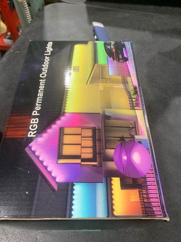 Photo 1 of MuliVid 200Ft Permanent Outdoor Lights for House, RGB Halloween House Light Outdoor with Remote APP Control,IP67 Waterproof for Outside Decorations?Eaves Lights for Christmas, Holiday, Party, Daily