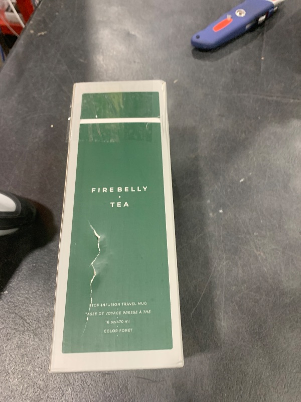 Photo 1 of Firebelly Tea, Travel Tea Infuser Mug with Strainer, Insulated Tumbler for Loose Leaf Tea or Coffee, Leakproof Bottle for Hot or Iced Drinks, Stainless Steel Thermos with Lid, Forest