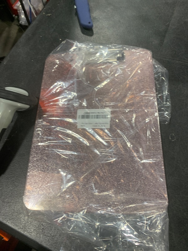 View 2 of 1 Pcs Clear Glitter Clipboards, Plastic Clipboard with Pen Holder, Size 8.85 x 12.4 in Shiny Clipboards with Low Profile Clip, Cute Hanging Clipboard for Office School Supplies Sparkly Clip board-Pink