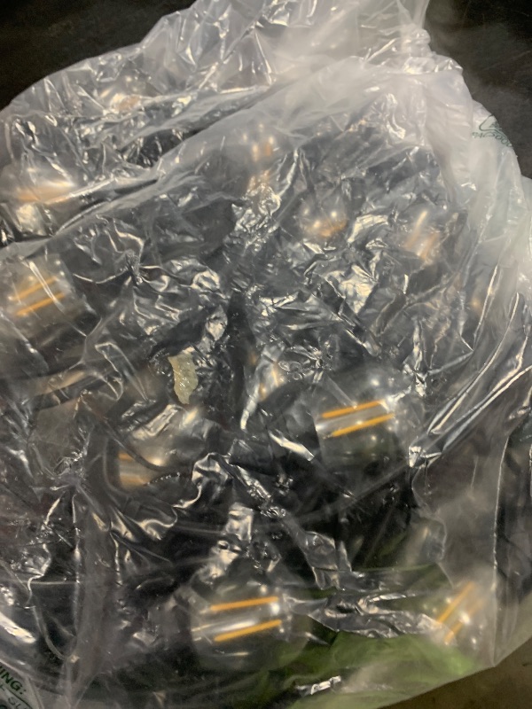 Photo 1 of Svater 96 FT Outdoor String Lights 2W, Patio Light for Outside with 32 Antique S14 Plastic LED Bulbs, IP65 Waterproof Hanging Cafe Market Lighting, ETL-Listed Dimmable Warm White 2700K (48 FT x 2)