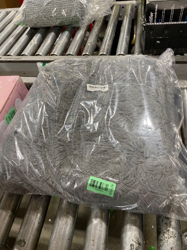 Photo 1 of Puremy Plush Area Rug, 3x5 Dark Grey Rug for Living Room, Bedroom, Nursery, Study Room, Soft Fluffy High Pile Non-Slip Indoor Carpet