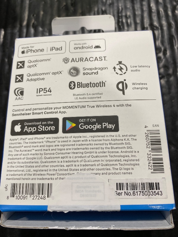 Photo 1 of Sennheiser Momentum True Wireless 4 Smart Earbuds with Bluetooth 5.4, Crystal-Clear Sound, Comfortable Design, 30-Hour Battery Life, Adaptive ANC, LE Audio and Auracast - Black Copper