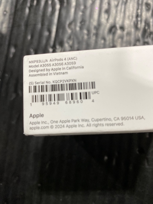 Photo 1 of Apple AirPods 4 Wireless Earbuds, Bluetooth Headphones, with Active Noise Cancellation, Adaptive, Transparency Mode, Personalized Spatial Audio, USB-C Charging Case, Wireless Charging, H2 Chip