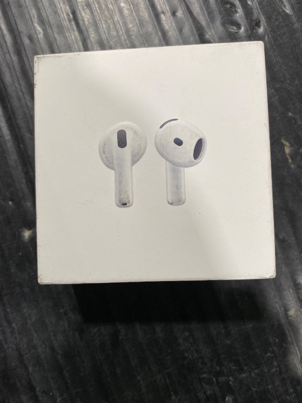 Photo 1 of Apple AirPods 4 Wireless Earbuds, Bluetooth Headphones, Personalized Spatial Audio, Sweat and Water Resistant, USB-C Charging Case, H2 Chip, Up to 30 Hours of Battery Life, Effortless Setup for iPhone
