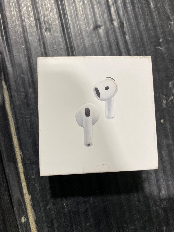 Photo 1 of Apple AirPods 4 Wireless Earbuds, Bluetooth Headphones, with Active Noise Cancellation, Adaptive, Transparency Mode, Personalized Spatial Audio, USB-C Charging Case, Wireless Charging, H2 Chip