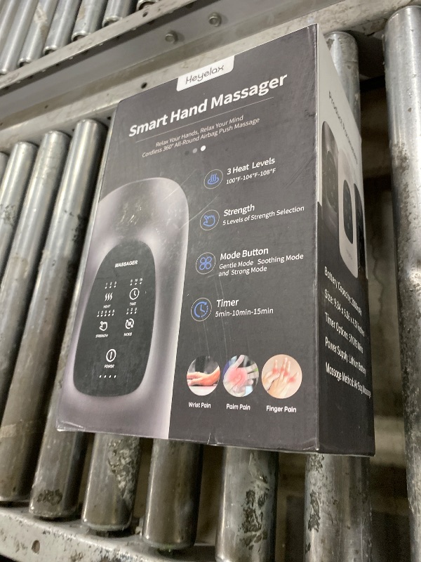 Photo 1 of Heyelax Hand Massager with Heat and Compression for Arthritis and Carpal Tunnel Relief, Finger Wrist Hand Therapy Equipment Pain Relief,Thoughtful Christmas Gifts for Women,Man (White)