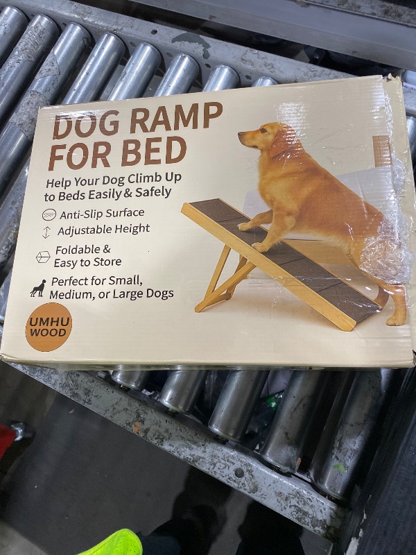 Photo 1 of UMHUWOOD Dog Ramp for Couch, Bed, and Car – Adjustable, Portable, Foldable, Non-Slip Wooden Pet Ramp for Small, Medium, and Senior Dogs and Cats – Up to 19.5" High