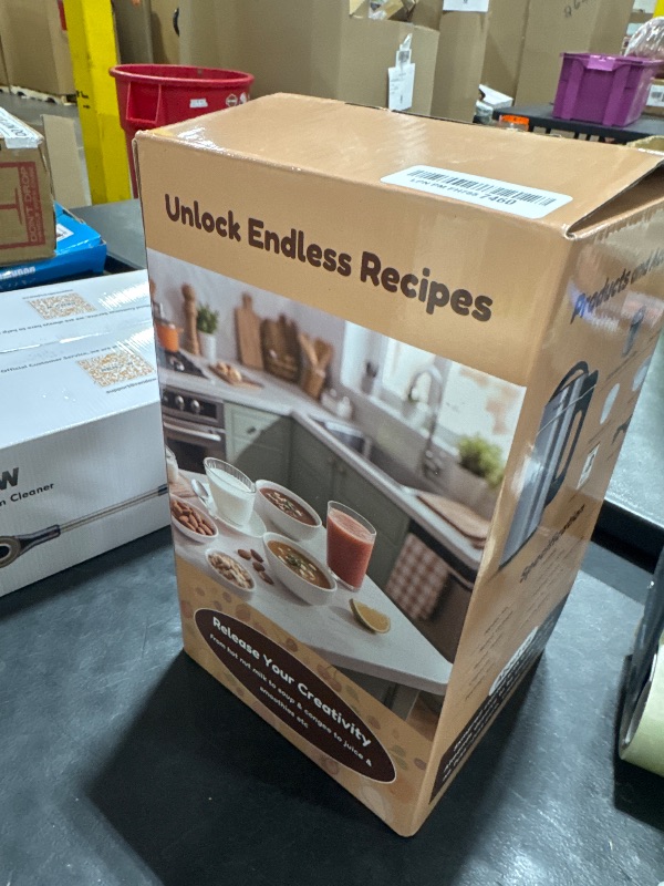 Photo 1 of 304 Stainless Steel Almond Milk Maker Machine (Built-in Filter) 50oz 6-7 Cups Per Batch, 8-IN-1 Cooking Blender Make Plant Based Nut Milk, Soy Oat Milk, Soup & Juice, Automatic Cleaning (Silvery)