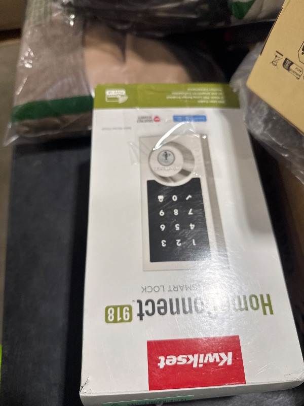 Photo 1 of Kwikset HomeConnect 918 Contemporary Z-Wave Long Range Enabled Touchscreen Lock Works with Ring Alarm, Samsung SmartThings Hub Required, Sold Seperately in Satin Nickel