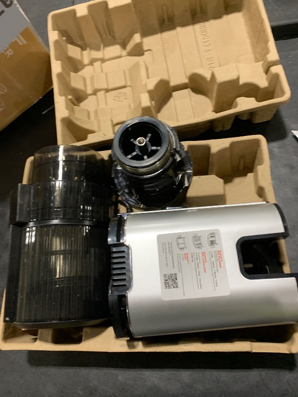 Photo 1 of ECOSELF Juicer Machines with 3 Filters (For Juice/Sorbet/Nut Milk), Slow Masticating Juicer With 6.0" Wide Mouth Hopper for Vegetables & Fruits, Self Feeding, Juicer for Family Party, With Pusher