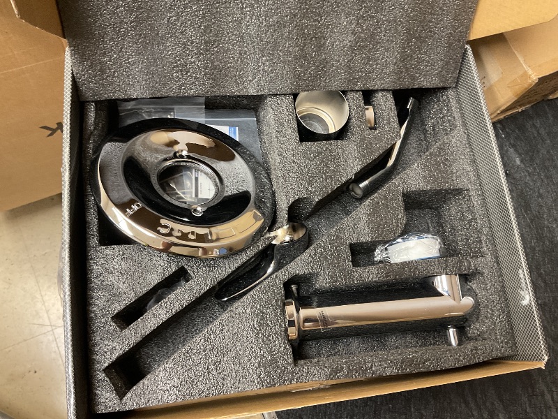 View 4 of RAINREVIVE Replacement Faucet Shower Trim Kit for Delta 1300/1400 & 13/14 Series, Tub Shower Faucet Set, High Pressure 8" Round Rain Shower Head - Chrome (Valve/Cartridge Not Included)