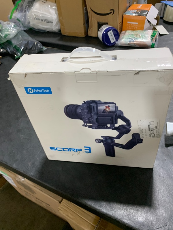 Photo 1 of FeiyuTech SCORP 3 Gimbal Stabilizer for Camera, Built-in AI Tracking Sensor & Detachable Remote Control, 3.5KG Payload Camera Stabilizer with Touch Screen, Vertical Shooting