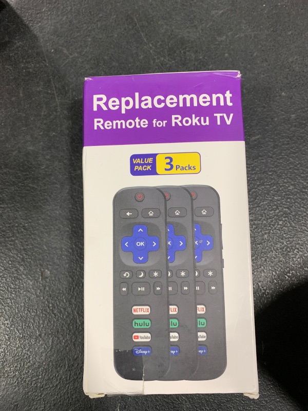 Photo 1 of (Pack of 3) Replacement Remote Control for Roku TV, Compatible with TCL Roku/Onn Roku/Hisense Roku/Westinghouse Roku/Sharp Roku/Philips Roku Smart TV