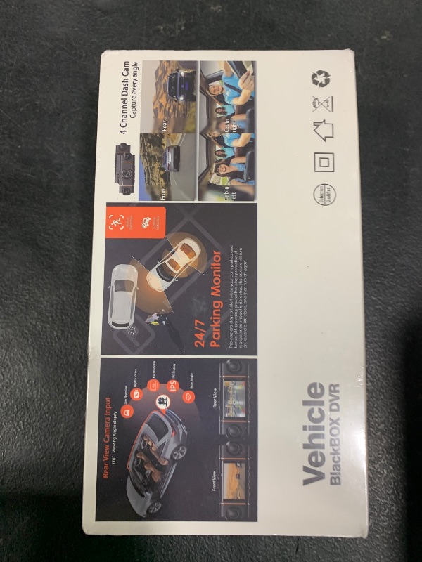 Photo 1 of 4K+1080P*3 FHD Dash Cam, 5GHz WiFi & App Control, 4 Channel 360° Car Camera Front Rear Inside & Left Right, G-Sensor, 8 IR Lamps Night Vision, 24H Parking Mode, Loop Recording, Includes 64GB SD Card