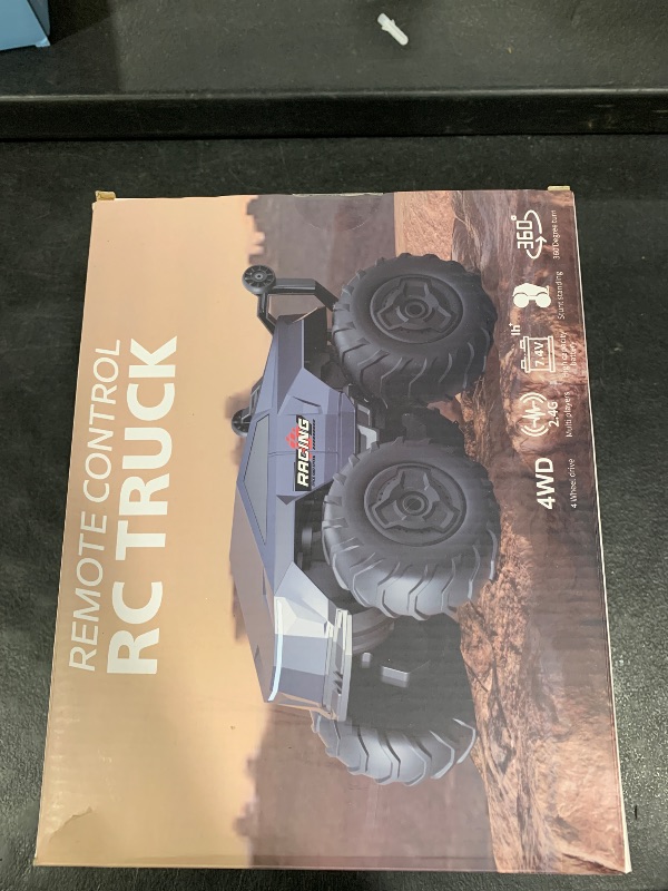 Photo 1 of 1:16 RC Truck Remote Control Car, 4WD Waterproof Amphibious RC Car All Terrain Pickup,TIME4DEALS 2.4GHz Remote Monster Truck with 360° Rotating Standing Stunt Toy Truck for Kids Boys 6 7 8 9 10 11 12+