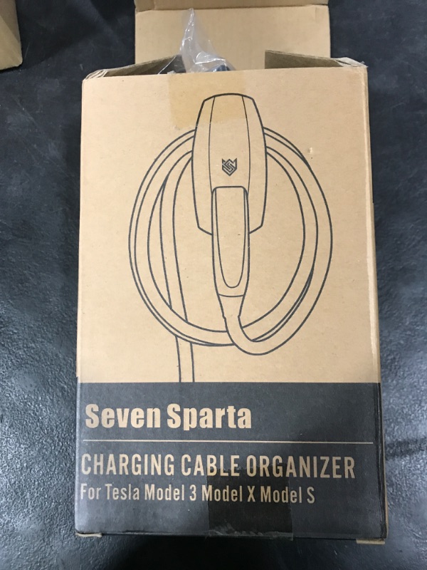 Photo 1 of SEVEN SPARTA Charging Cable Holder with Chassis Bracket Compatible with Tesla Model 3 Model Y Model X Model S Charger Cable Organizer Car Accessories Wall Connector, Patent Approved (Black)