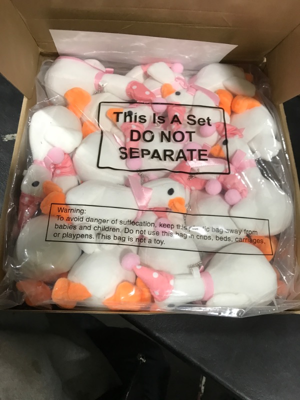 Photo 1 of Soulchen 16 Sets One Silly Goose Birthday Decor Adopt a Goose Favors Small Stuffed Plush Animal with Birthday Party Hats Ribbon Bow for Adopt a Pet Theme Party Supplies Gifts Baby Shower