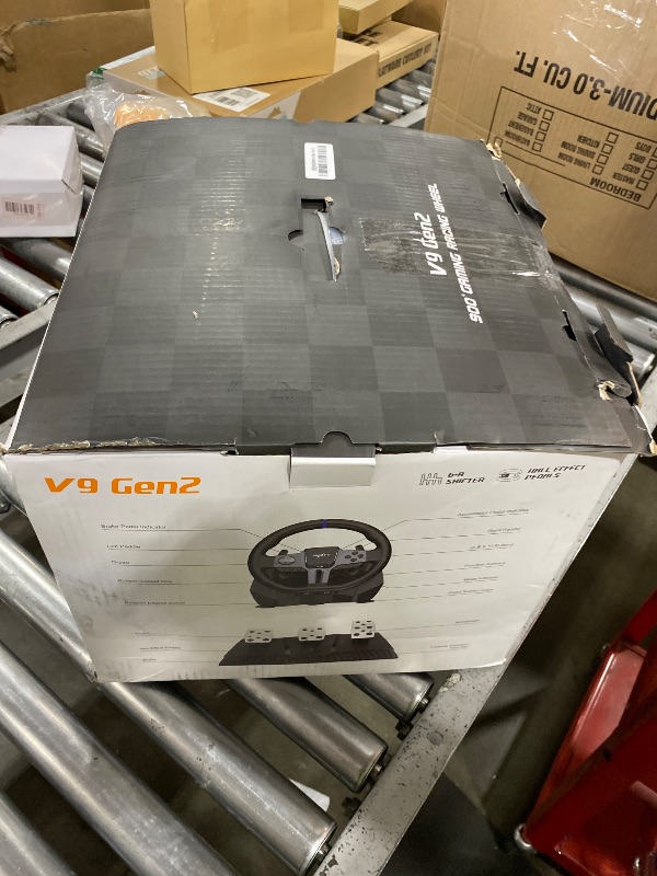 Photo 1 of PXN PC Steering Wheel, V9 GEN2 Universal Usb Car Sim 270/900 Degree Race Steering Wheel with 3-Pedals and Shifter Bundle for PC, Xbox One, Xbox Series X/S, PS4, PS3