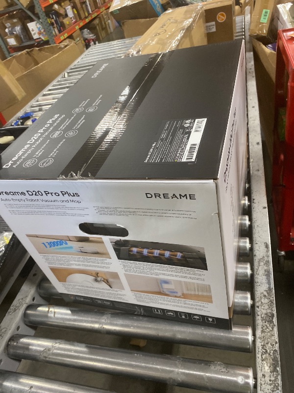 Photo 1 of DREAME D20 Pro Plus Robot Vacuum, 13,000Pa Suction, DuoBrush for Pet Hair, Corner Cleaning, Self Emptying, LDS Navigation Laser Avoidance, Vacuum Mop, Hard Floors&Carpets, 5,200mAh Battery White