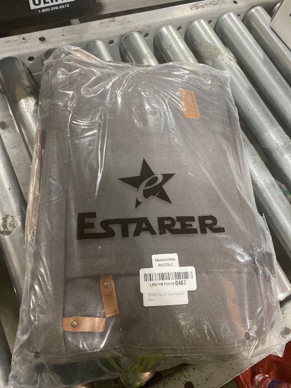 Photo 1 of ESTARER Men Messenger Bag 17-17.3 Inch Laptop Bag Water-resistant Canvas Computer Shoulder Bag Briefcase for Work College Travel, Grey