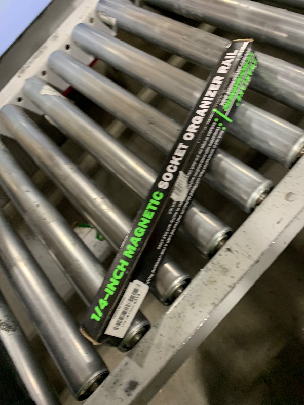 Photo 1 of 1/4-inch Magnetic Socket Organizer Rail, Aluminum Alloy Socket Rail, Heavy Duty Sockets Holder with 14 Clips, 360° Swivel Clip Tool Tray, Sockets Organizer for Tool Box Drawer (Blue)