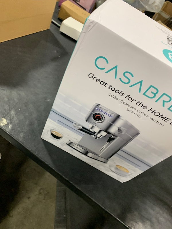 Photo 1 of CASABREWS 5418 PRO Espresso Machine 20 Bar, Upgraded Espresso Maker with Powerful Steam Milk Frother, Stainless Steel Coffee Machine with Fast Heating System for Cappuccino, Latte, Silver