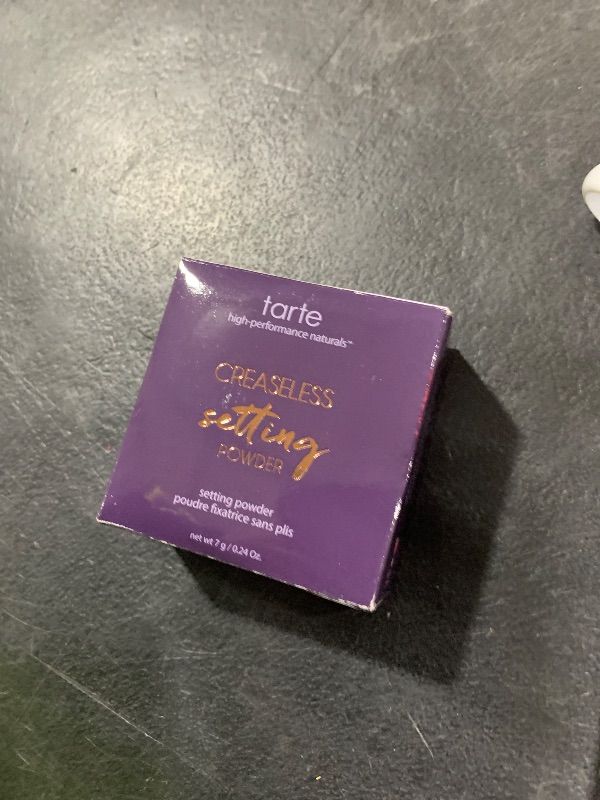 Photo 1 of **USED** tarte creaseless setting powder – Pressed & Loose Face Powder, Lightweight Oil-Absorbing Formula for Longwear Finish, Vegan & Cruelty Free