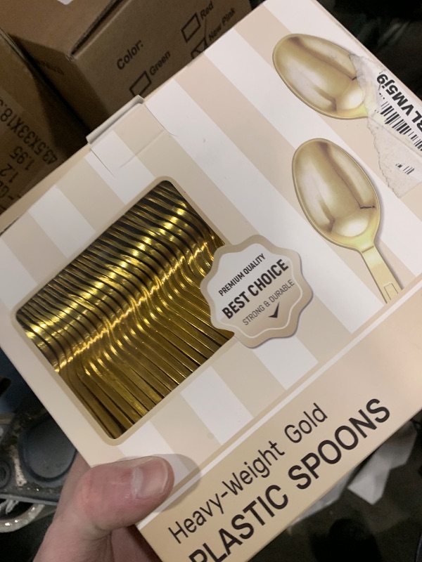 Photo 1 of 100 Pcs Gold Plastic Forks, Disposable Plastic Forks, Plastic Utensils for Parties, Weddings, Picnics, Big Event, Daily Use - BPA FREE