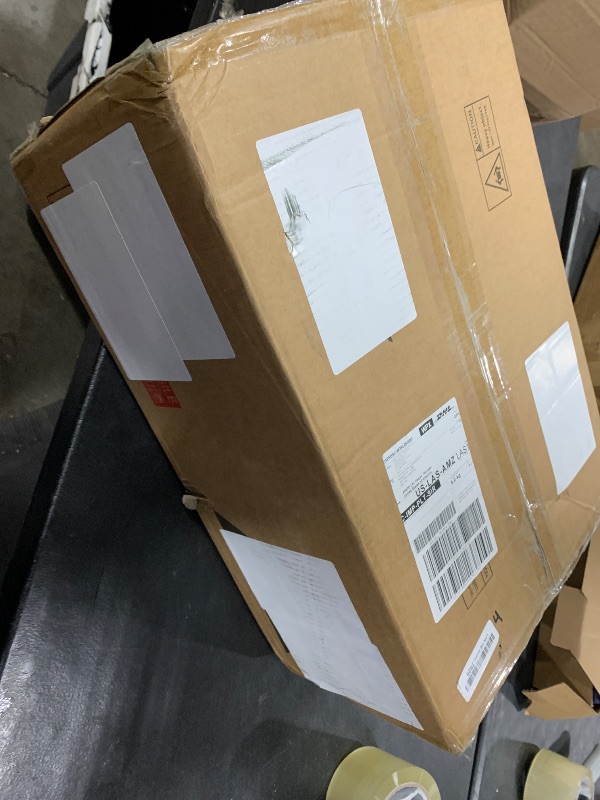 Photo 1 of Lordear Vessel Sink Bathroom Semi Recessed Sink 19 x 12 Inch Rectangular White Ceramic Vessel Sink Modern Vanity Sink Bath Wash Sinks Bowl Above Counter Basin