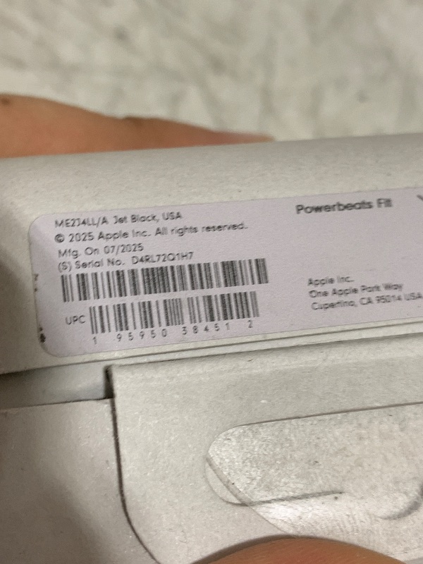 Photo 1 of *SEE CLERK NOTES* Beats Powerbeats Fit - Wireless Noise Cancelling Workout Earbuds with Secure-Fit Wingtips, Up to 30-Hour Battery Life, Sweat & Water Resistant, Apple & Android Compatible - Jet Black