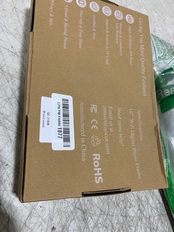 Photo 1 of Frameo Wood 10.1 inch Digital Picture Frame, Smart WiFi Digital Photo Frame with 32G Memory, HD Touch Screen, Auto-Rotate, Slideshow, Easy Setup, Share Photos and Videos Anywhere(Brown Wood)