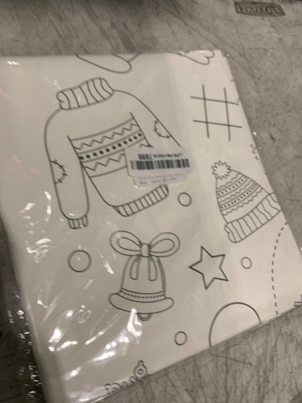 Photo 1 of 1 Pack Winter Coloring Poster - Hello Winter Giant Coloring Tablecloth for Kids, Snowflake Christmas Paper Table Cloth Cover Crafts for Gifts Party Classroom Games Activities Decorations, 72 x 30 Inch