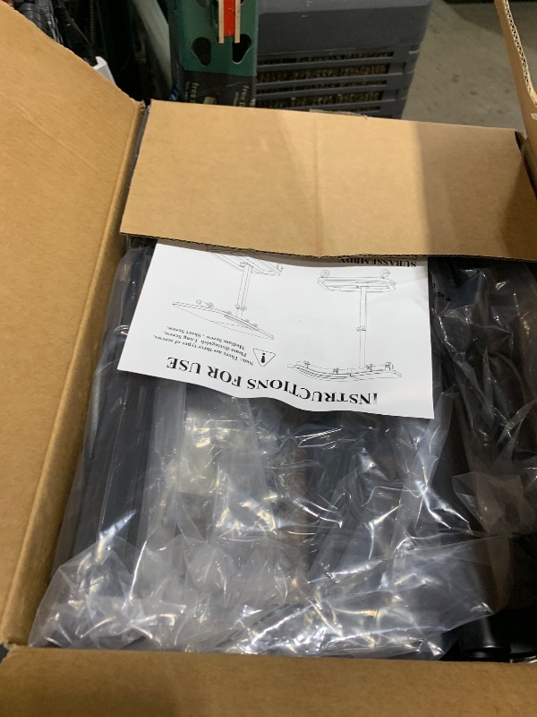 Photo 1 of alentar Large-Size Portable Laptop Rolling Desk with Wheels, Adjustable Height and Tilt Top Stable Mobile Over-Bed Table for Home Use - Brown