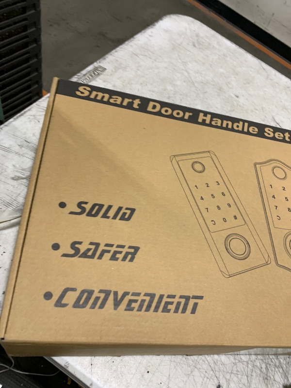 Photo 1 of Smart Fingerprint Door Lock for Front Door – Keyless Entry Deadbolt with Handle Set, Digital Keypad, App Control, Auto Lock, Easy Install, Matte Black