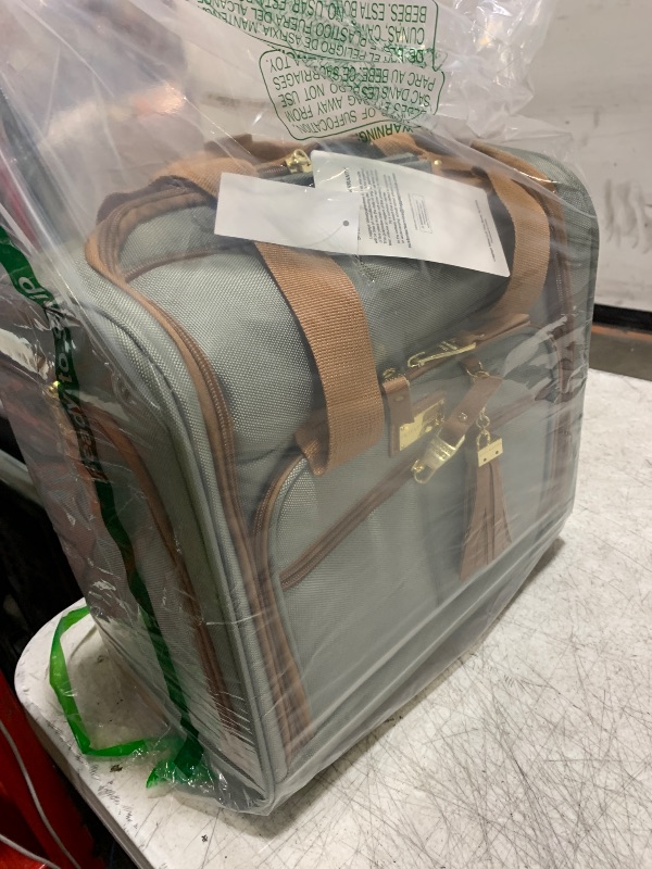 Photo 1 of Steve Madden Designer 15 Inch Carry on Suitcase- Small Weekender Overnight Business Travel Luggage- Lightweight 2- Rolling Spinner Wheels Under Seat Bag for Women (Harlo Gray)