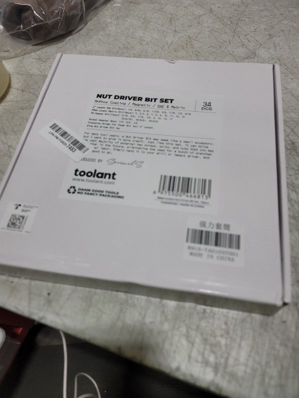 Photo 1 of toolant 34 Piece SAE/Metric Nut Driver Set, Impact Driver Bit Set, Deep Nut Driver, Impact Socket Adapters, Wing Nut Driver, Tough Gift Case