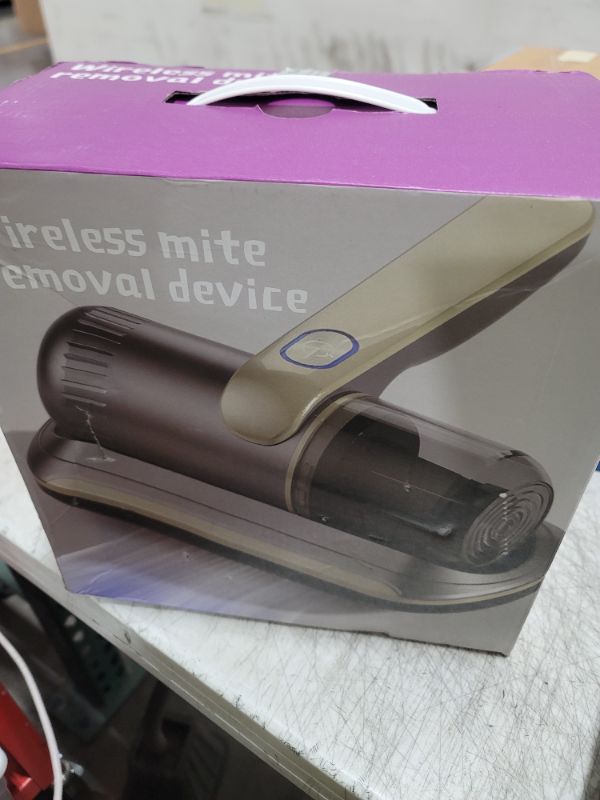 Photo 1 of PATO Mattress Vacuum Cleaner, Wireless Handheld Bed Vacuum Cleaner with UV-C Light, HEPA Filter and Ultrasonic Vibration, 12KPa, Suitable for Beds, Sofas, Car Seats, Carpets (Golden)