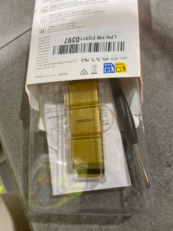 Photo 1 of iDsonix 2TB NVMe M.2 SSD for PS5 with Heatsink, PCIe 4.0 Internal Solid State Drive, Up to 7400 MB/s, Suitable for PlayStation 5 Memory Expansion, for Gaming-IE5