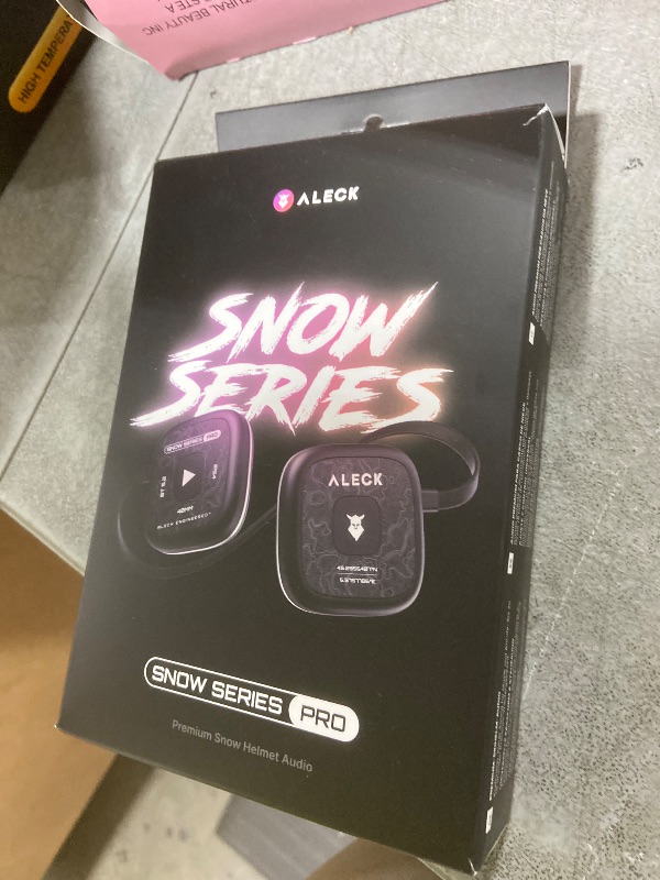 Photo 1 of ALECK Snow Series Pro Universal Wireless Bluetooth Helmet Speakers Headphones for Ski and Snowboard Audio-Ready Helmets, Glove Friendly Controls, Microphone Headset for Hands-Free Calls