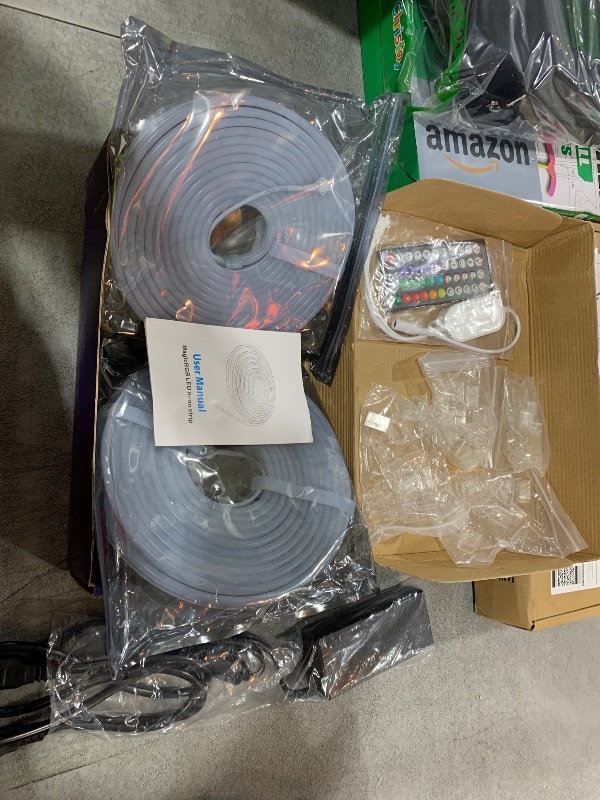 Photo 1 of icever 65.6FT 20M Addressable Neon Rope Light, WS2811 RGB LED Chasing Digital Strip Lights MagicRGB Waterproof Silicone Rope Music Sync DIY Design APP Control Dream Color for Gaming Room Wall Decor