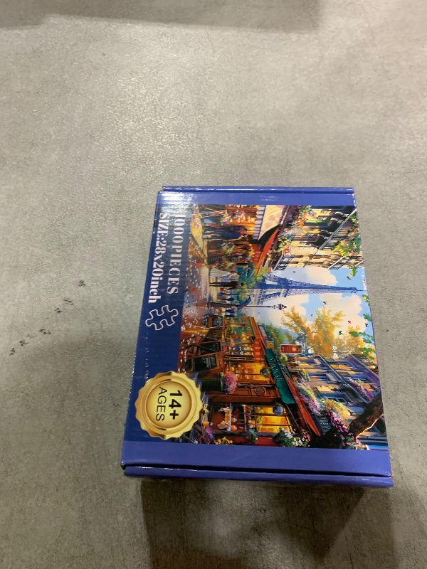 View 2 of 1000 Pieces Puzzle for Adults - Charming Paris Puzzle for Adults Children - Recycled Paper Jigsaw Puzzle 1000 Pieces - Fun and Challenging Family Game Great Gift Idea, Finished Size is 28 * 20 in