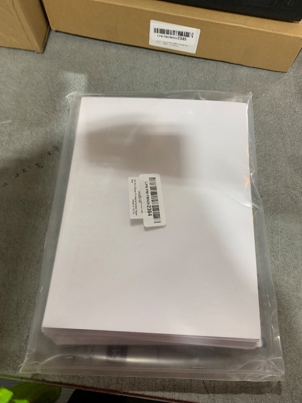 Photo 1 of 100 PCS Sticker Paper for Inkjet Printer, Printable Vinyl Sticker Paper Dries Quickly Vivid Colors, 8.5"x11" Tear Resistant Printable Vinyl, Glossy White, Inkjet & Laser Printer