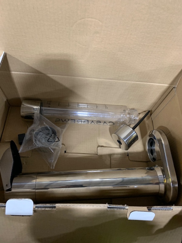 Photo 1 of CASABREWS EDGE Soda Streaming Machine, Stainless Steel Sparkling Water Maker with Dual Safety Valves, BPA Free Bottle Soda Maker Carbonates Water, Wine, Juice, Uses 60L CO2 Carbonators (NOT Included).