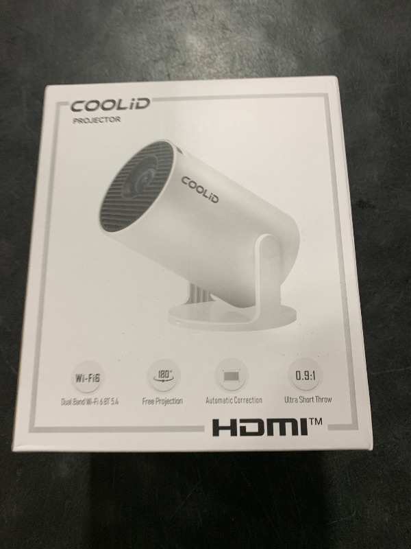 Photo 1 of [Built-in Apps & 2025 Upgraded] Mini Projector Support 4K 1080P Auto Keystone 180° Rotatable with WiFi 6 and Bluetooth 5.4, Projector Portable Compatibile with HDMI/TV Stick/Memory Stick/Laptop-Black