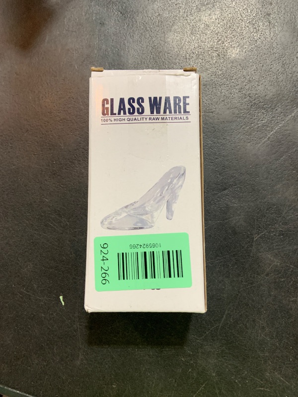 Photo 1 of 1 Pack Glass Slipper, Small Glass Crystal High Heels, Crystal High Heels Shoes for Birthday Decoration Party, Wedding Supplies Decorative Party Decorations, Transparent Decorative Items