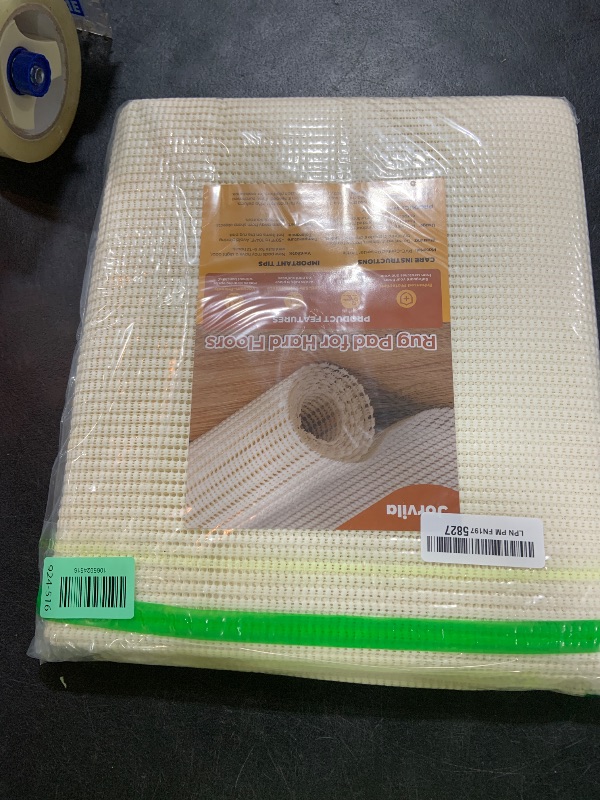 Photo 1 of Jorvila Non-Slip Rug Pad Gripper 6x9 Feet, Anti Skid Mat for Under Area Rugs, Keeps Rugs in Position and Safe, Thick Cushioned Carpet Pad for Hardwood Floors Protection